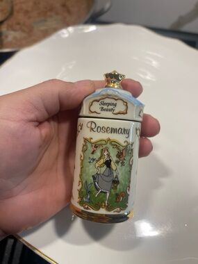 Lenox Sleeping Beauty Rosemary Porcelain Spice Jar - Cream, Gold, Green, Blue
